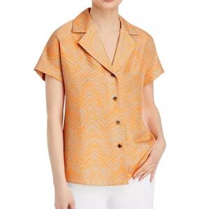 Lafayette 148 NEW YORK  Sabine Silk Shirt Sz. L